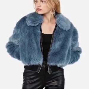 Express X Negin Mirsalehi Faux
Fur Bomber Jacket